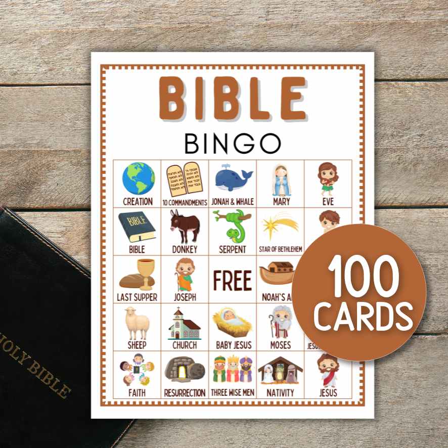 100 BIBLE BINGO CARDS