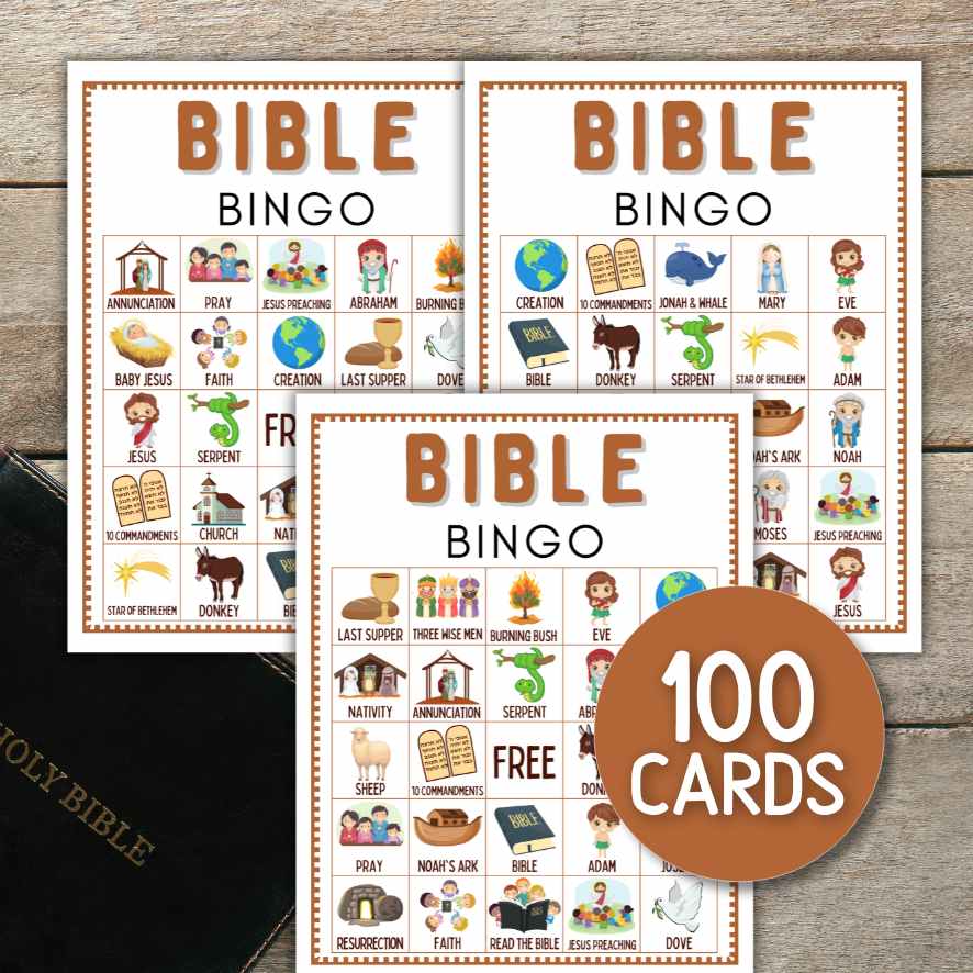 100 BIBLE BINGO CARDS - Image 2
