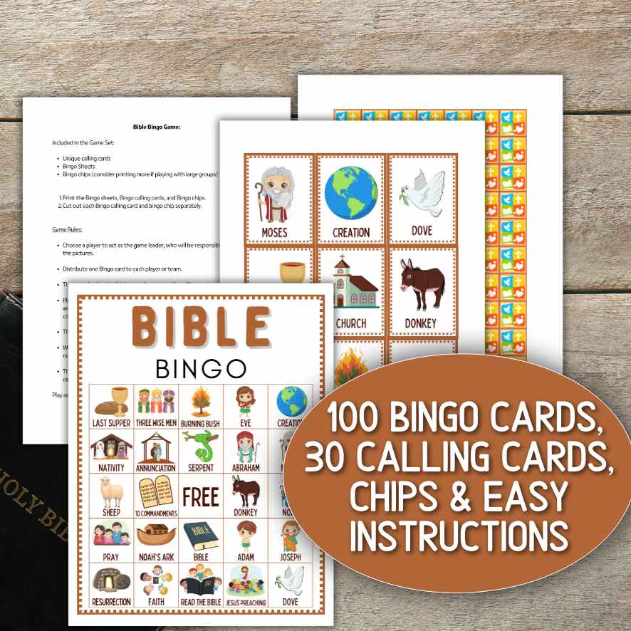 100 BIBLE BINGO CARDS - Image 4