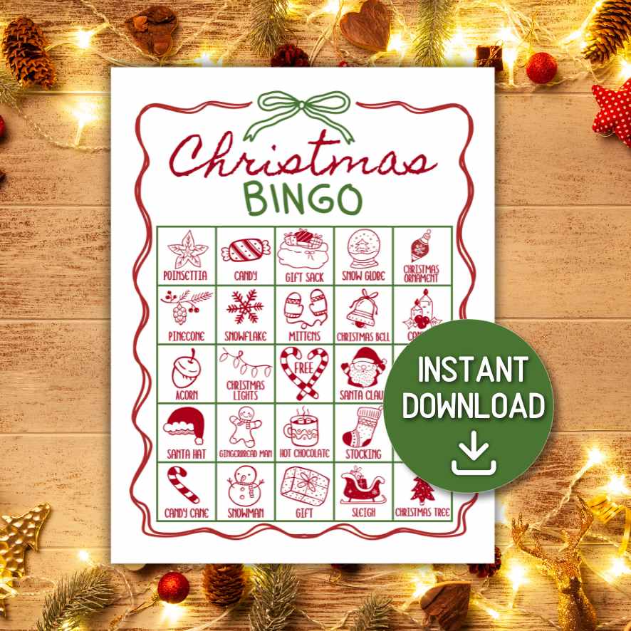 100 CHRISTMAS BINGO CARDS