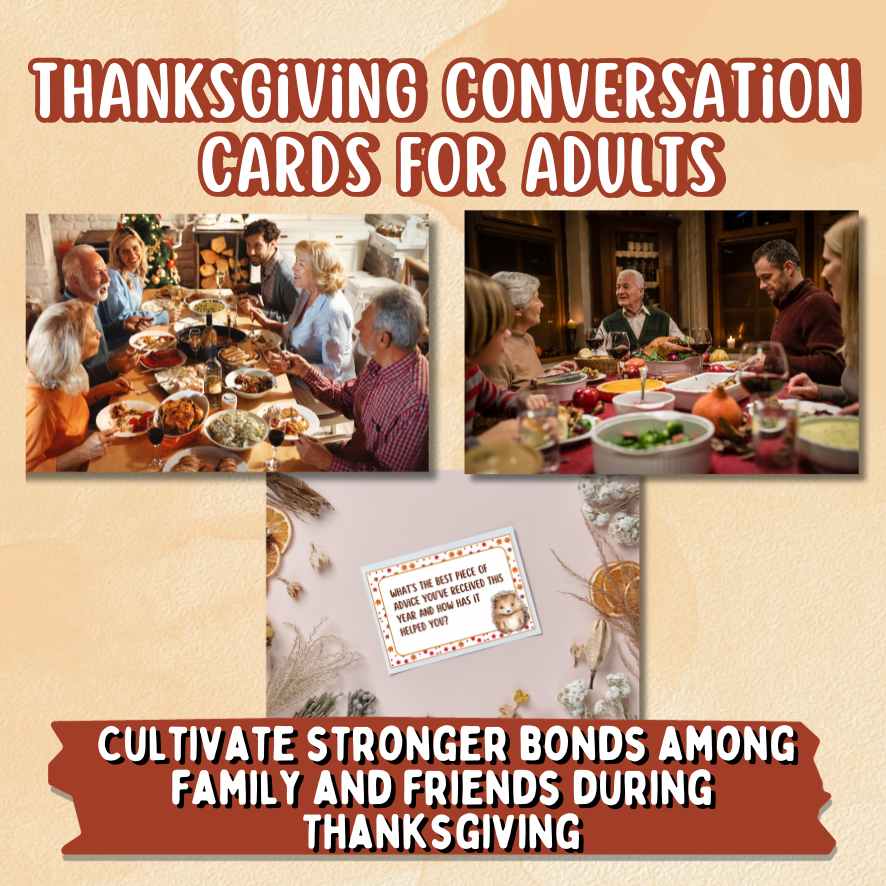 100 THANKSGIVING CONVERSATION STARTERS CARDS - Image 2