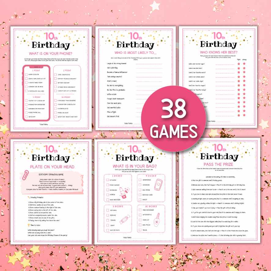 10TH BIRTHDAY PARTY GAMES PRINTABLE - Image 2
