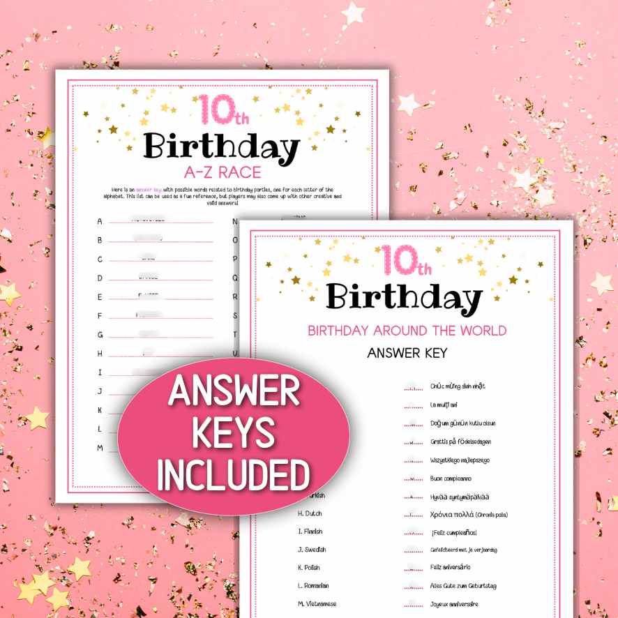 10TH BIRTHDAY PARTY GAMES PRINTABLE - Image 4