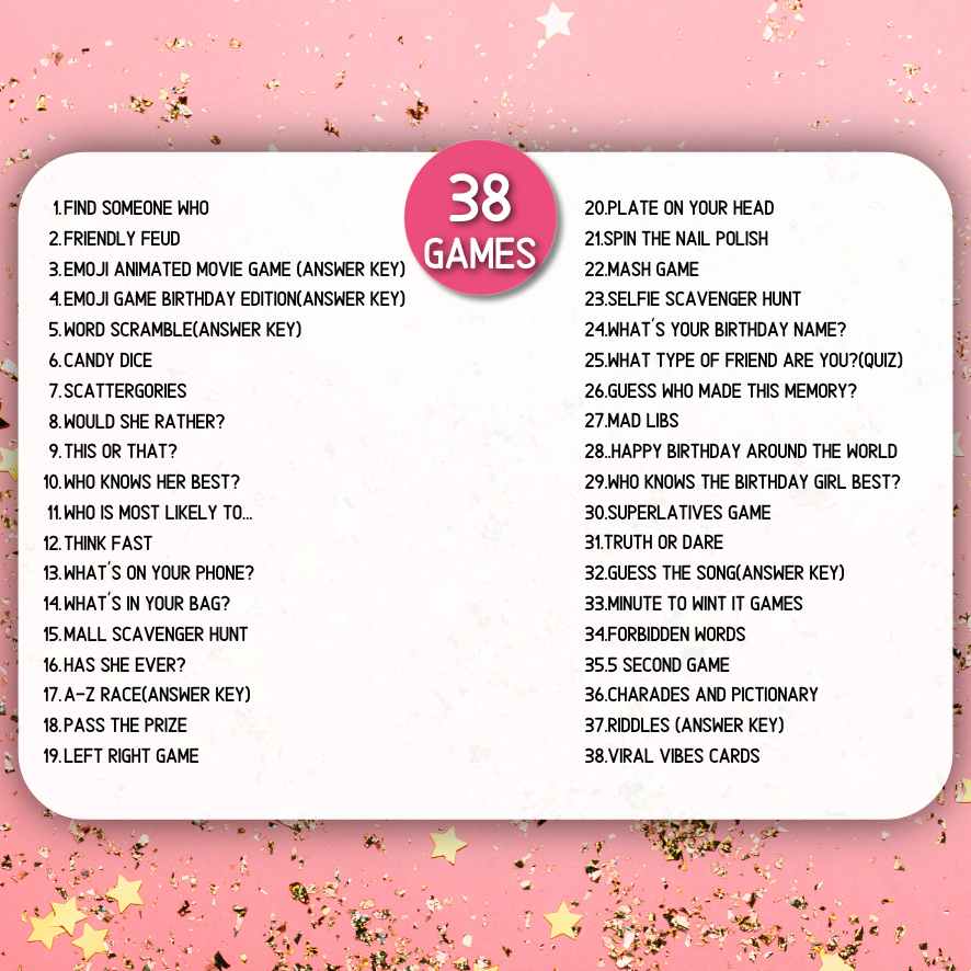 10TH BIRTHDAY PARTY GAMES PRINTABLE - Image 6