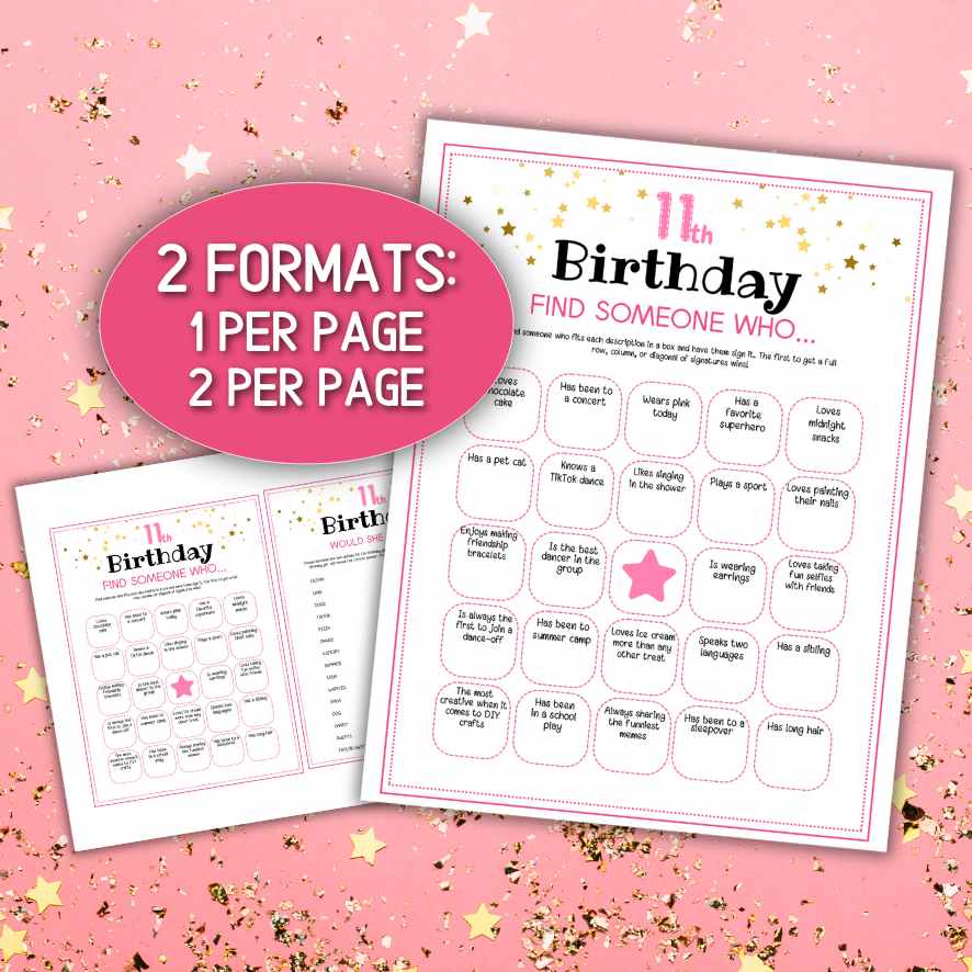 11TH BIRTHDAY PARTY GAMES PRINTABLE - Image 5