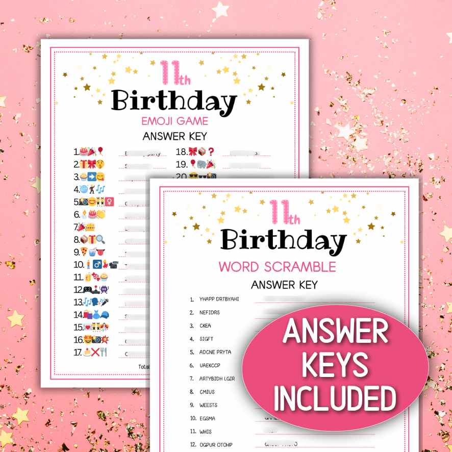11TH BIRTHDAY PARTY GAMES PRINTABLE - Image 7