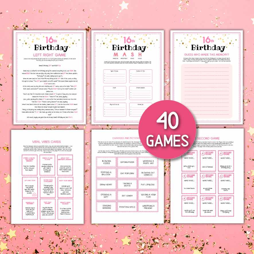16TH BIRTHDAY PARTY GAMES - Image 2