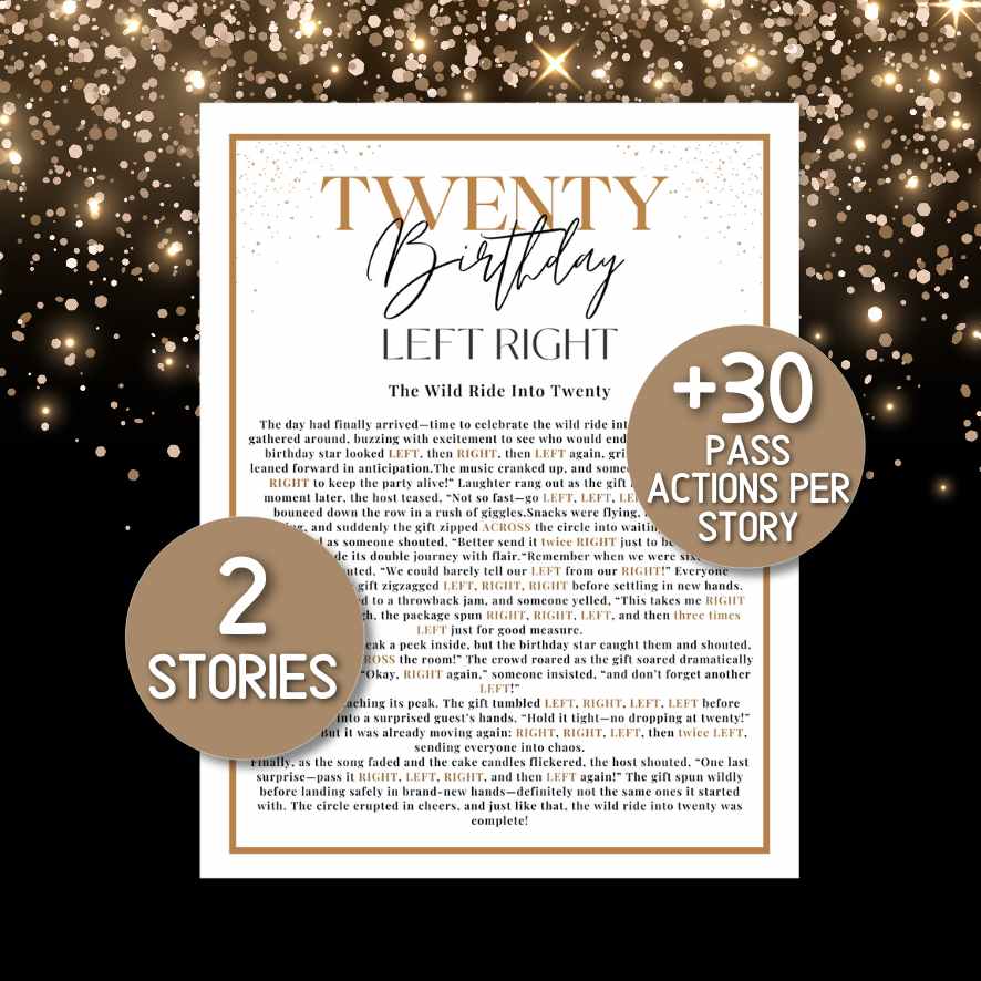 20TH BIRTHDAY LEFT RIGHT GAME