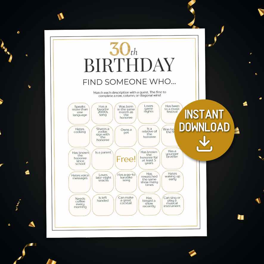 30TH BIRTHDAY GAMES BUNDLE PRINTABLE - Image 2