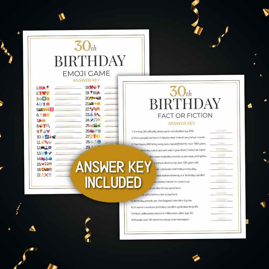 30TH BIRTHDAY GAMES BUNDLE PRINTABLE - Image 9