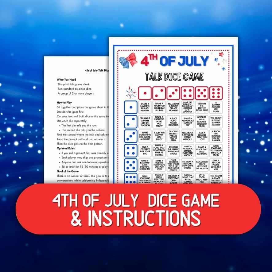4TH OF JULY TALK DICE GAME - Image 3