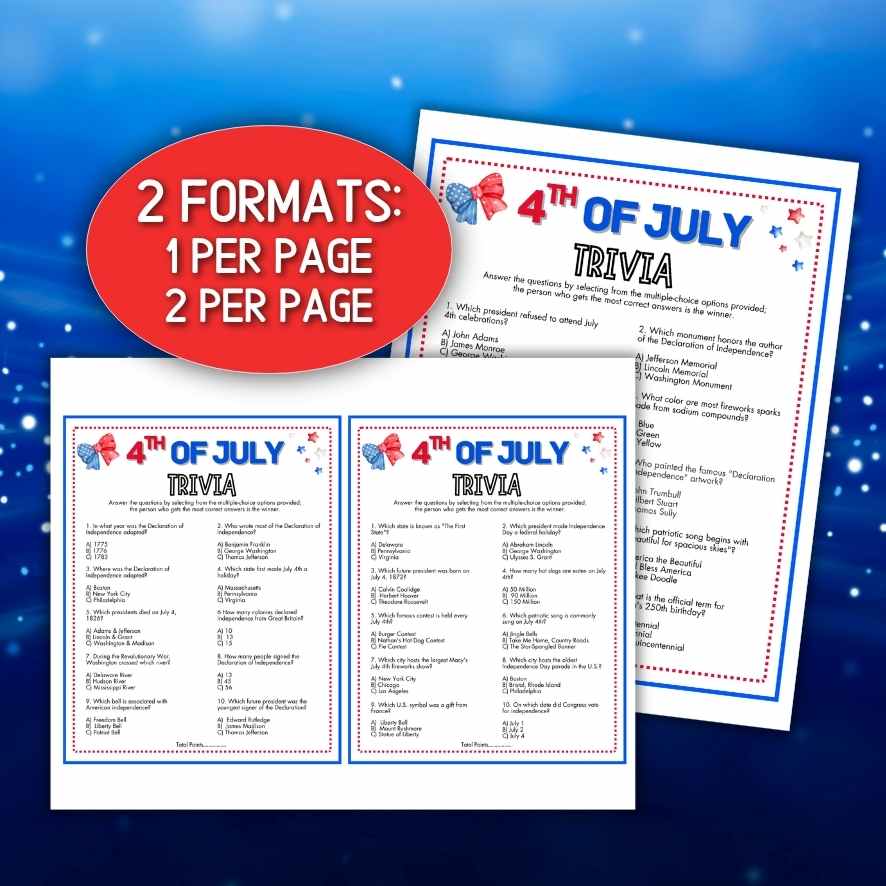 4TH OF JULY THINK FAST GAME PRINTABLE - Image 4