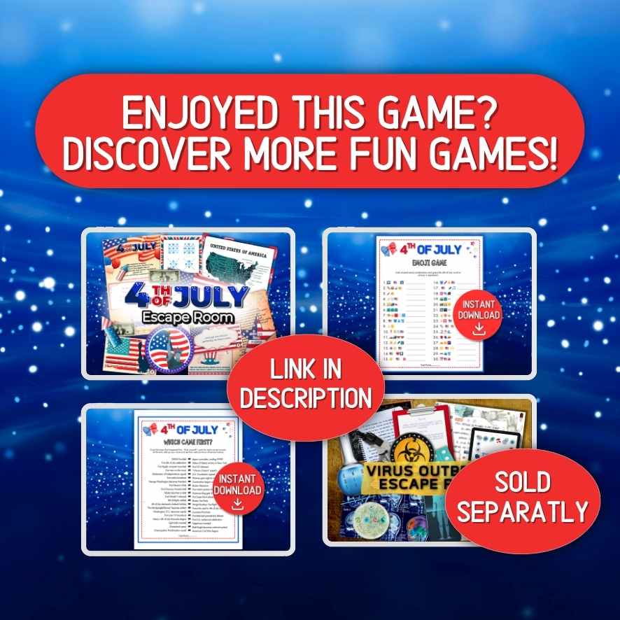 4TH OF JULY TRIVIA  PRINTABLE GAME - Image 8