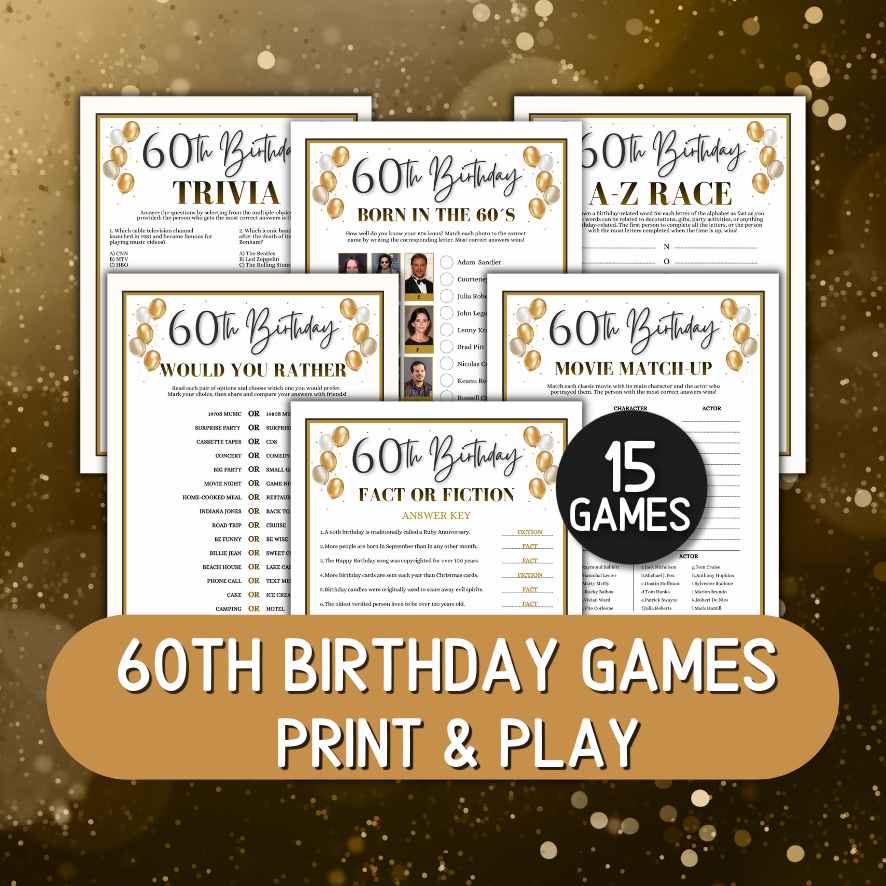 60TH BIRTHDAY GAMES BUNDLE