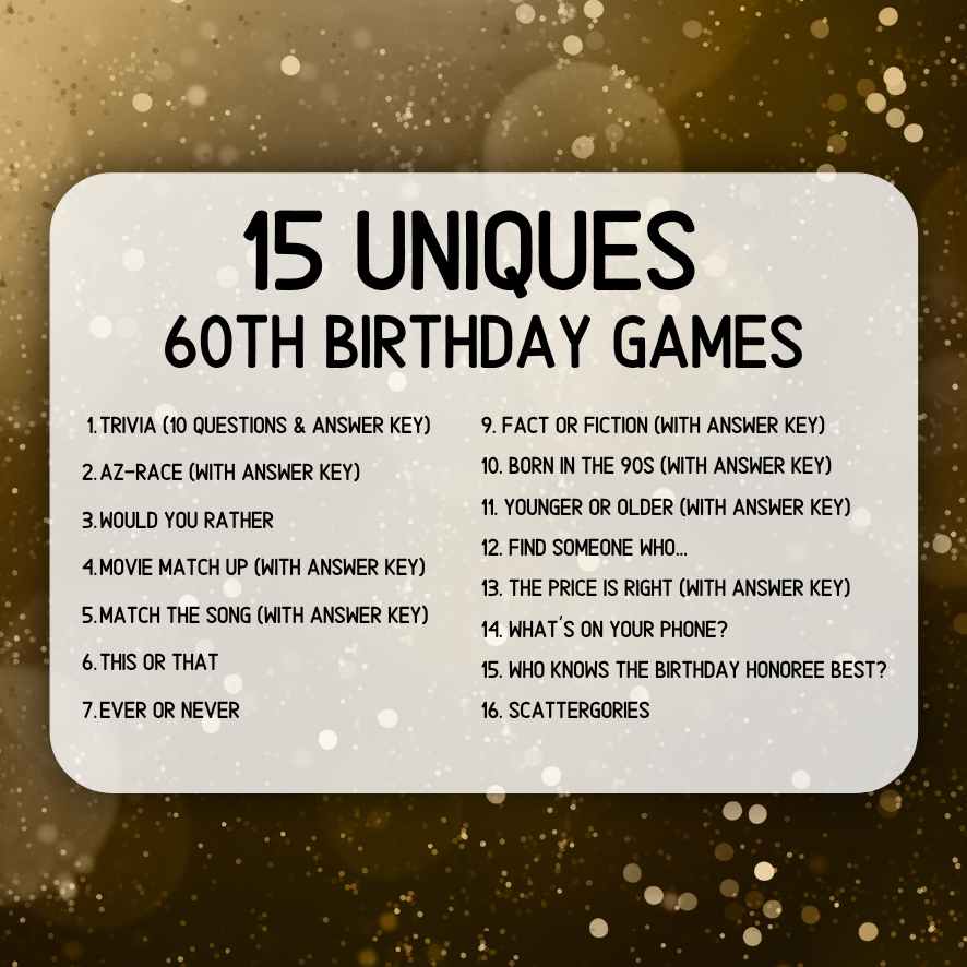 60TH BIRTHDAY GAMES BUNDLE - Image 5