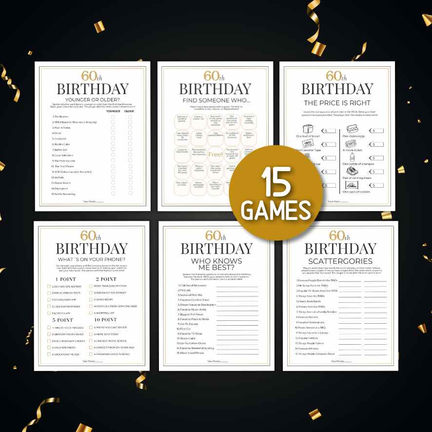 60TH BIRTHDAY PARTY GAMES - Image 3