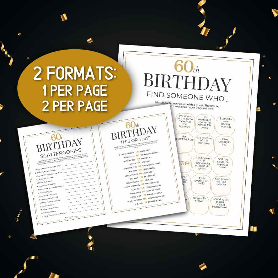 60TH BIRTHDAY PARTY GAMES - Image 6
