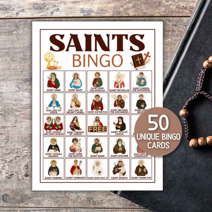 ALL SAINT“S DAY CATHOLIC SAINTS BINGO