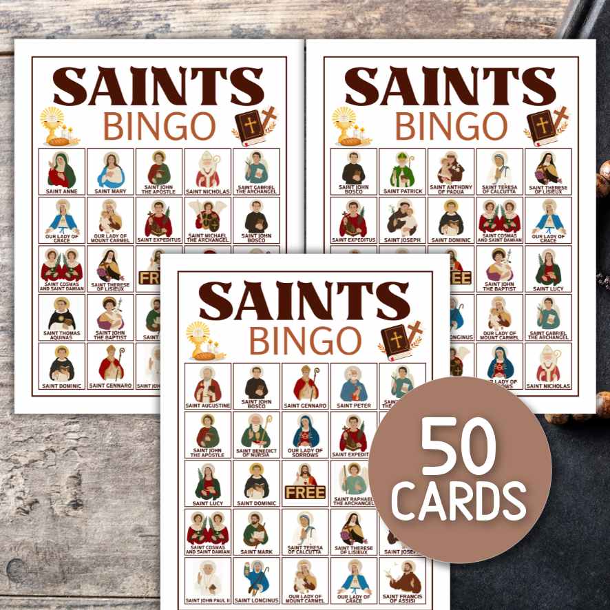 ALL SAINT“S DAY CATHOLIC SAINTS BINGO - Image 3