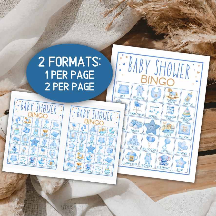 BABY SHOWER BINGO  BLUE PRINTABLE - Image 6