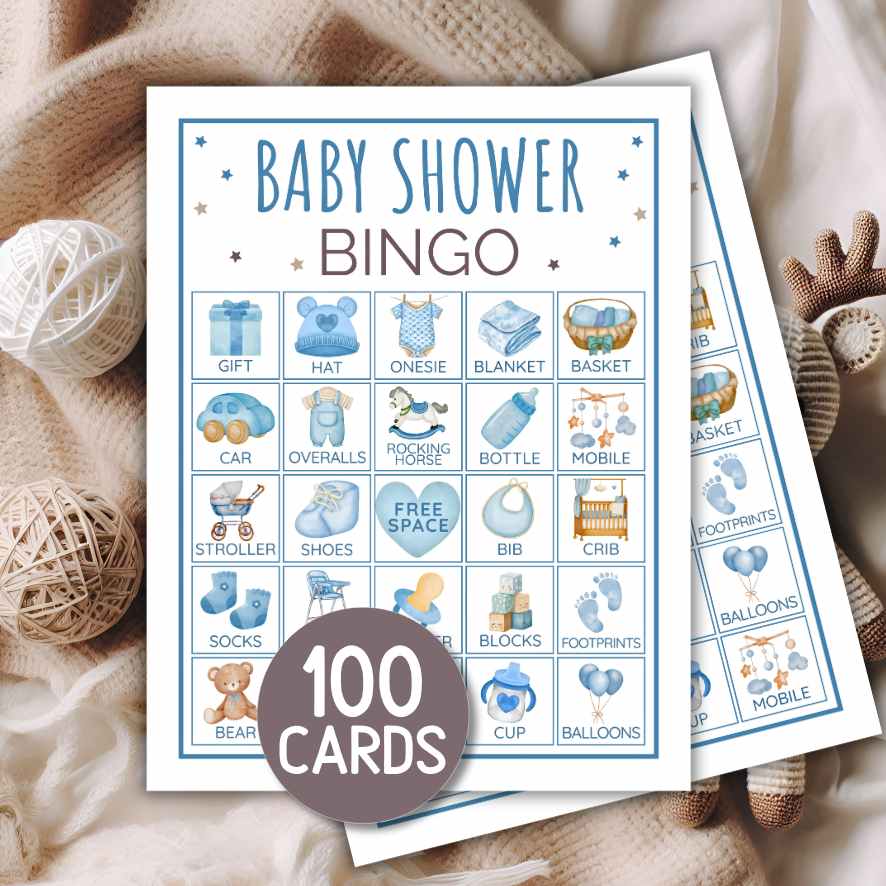 BABY SHOWER BOY BINGO PRINTABLE - Image 3
