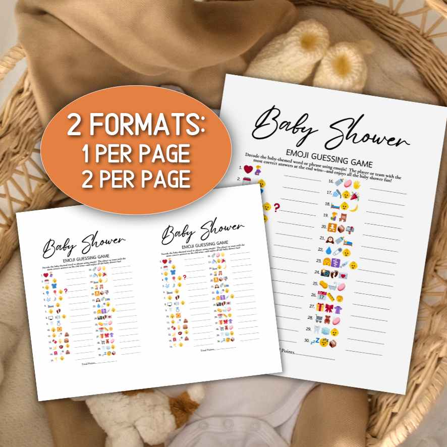 BABY SHOWER EMOJI GAME PRINTABLE - Image 4