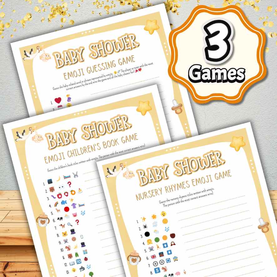 BABY SHOWER EMOJI GAMES