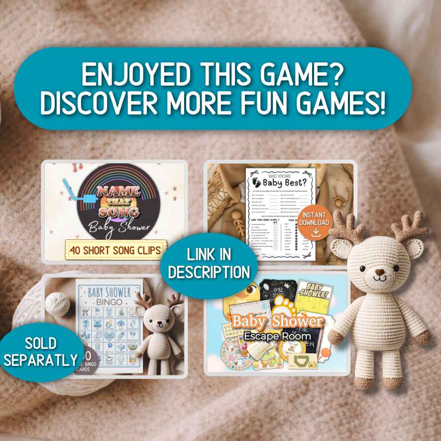 BABY SHOWER ESCAPE ROOM BOY PRINT AND PLAY - Image 8