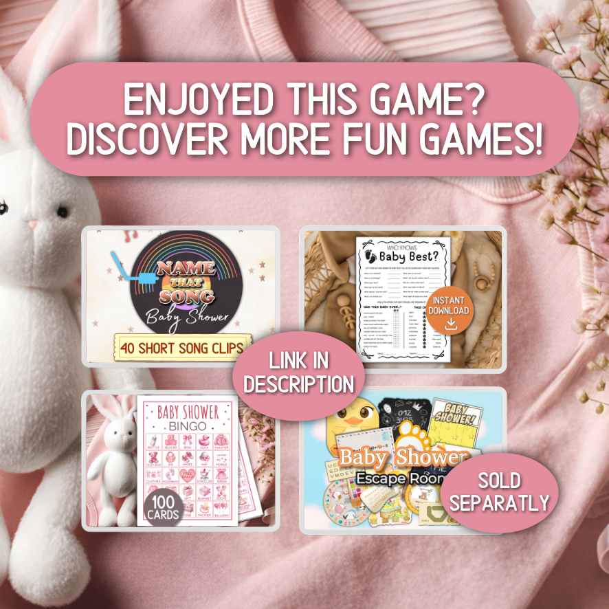 BABY SHOWER ESCAPE ROOM GIRL - PRINT AND PLAY - Image 8