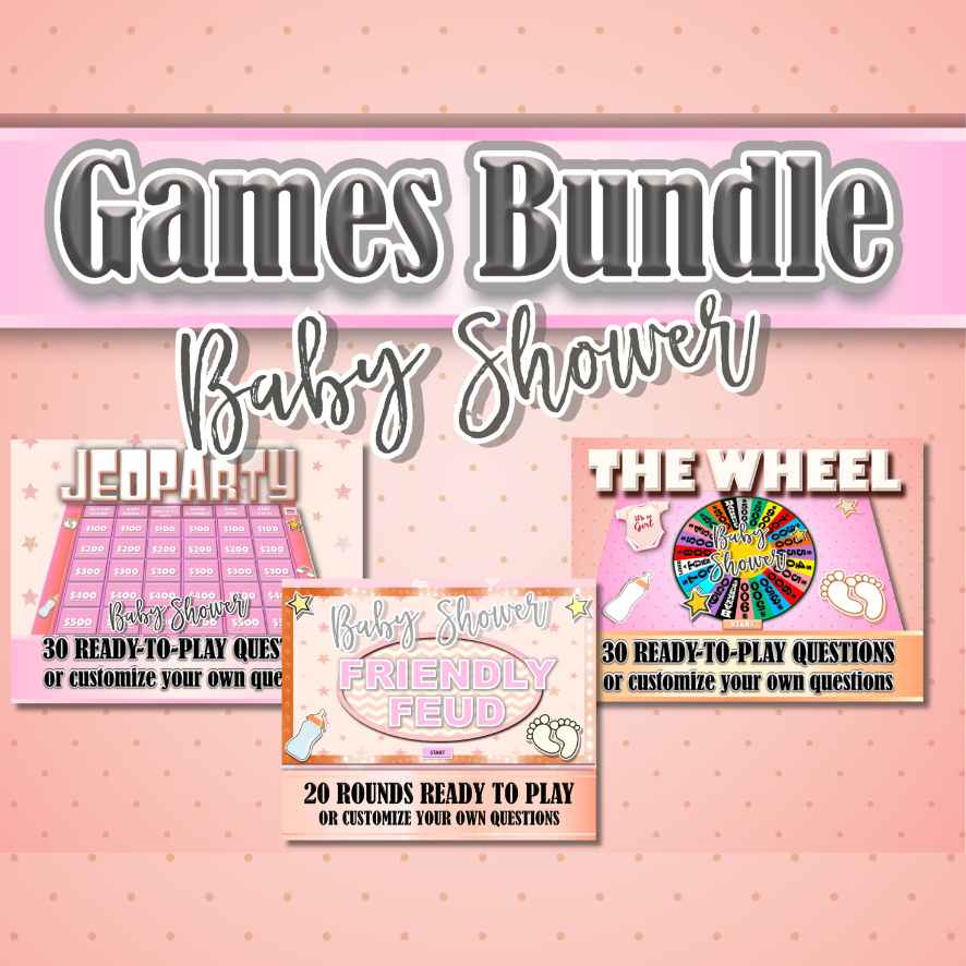BABY SHOWER GAMES GIRL EDITABLE