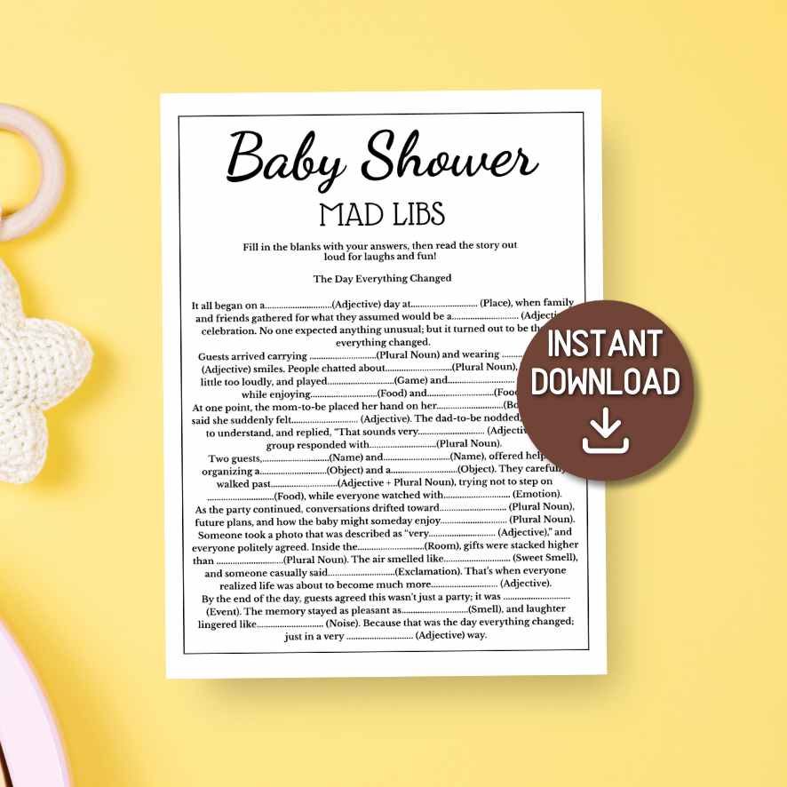 BABY SHOWER GAMES PRINTABLE - Image 3