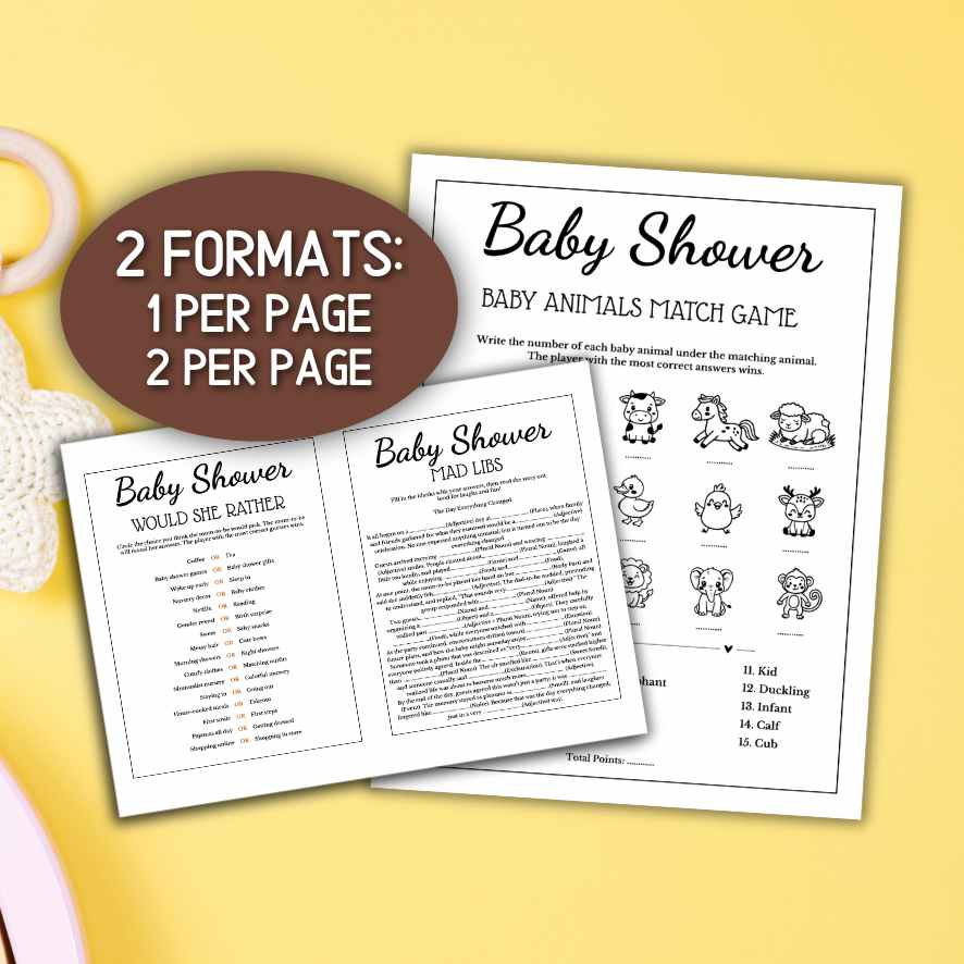 BABY SHOWER GAMES PRINTABLE - Image 6