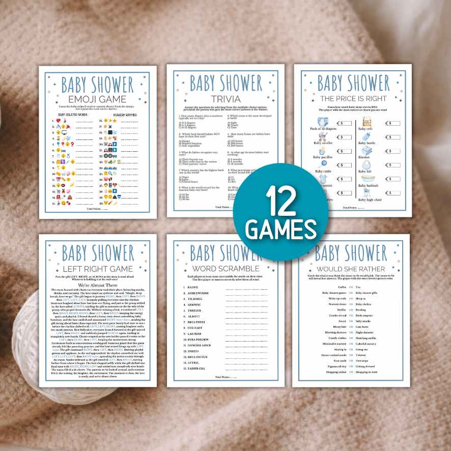 BABY SHOWER GAMES PRINTABLE BLUE BOY - Image 4