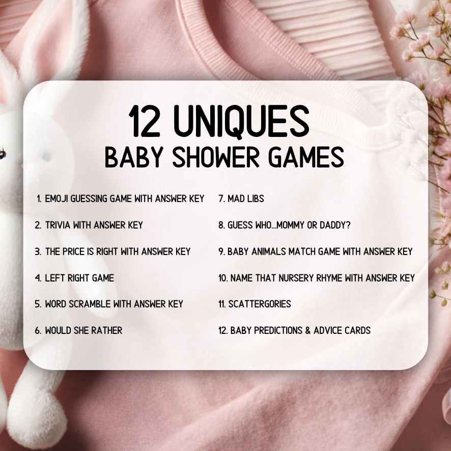 BABY SHOWER GAMES PRINTABLE PINK GIRL - Image 5