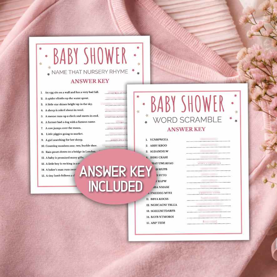BABY SHOWER GAMES PRINTABLE PINK GIRL - Image 6