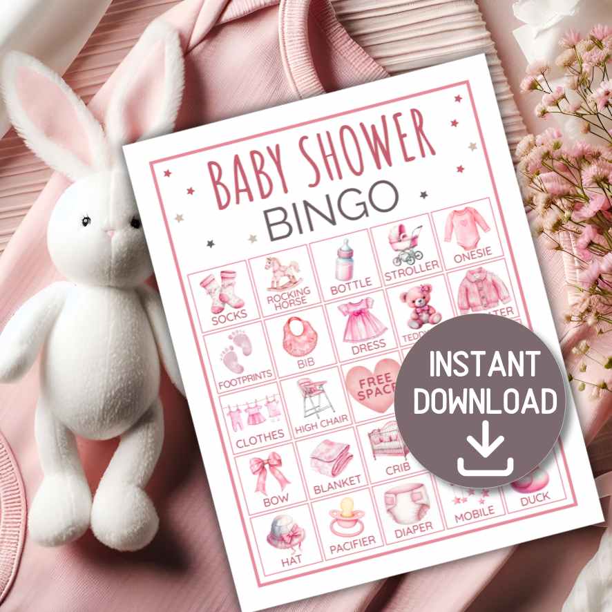 BABY SHOWER GIRL BINGO PRINTABLE - Image 2