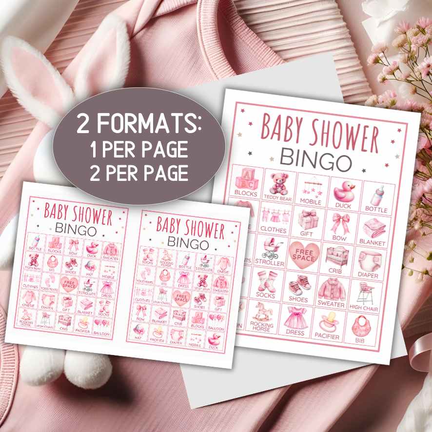 BABY SHOWER GIRL BINGO PRINTABLE - Image 7
