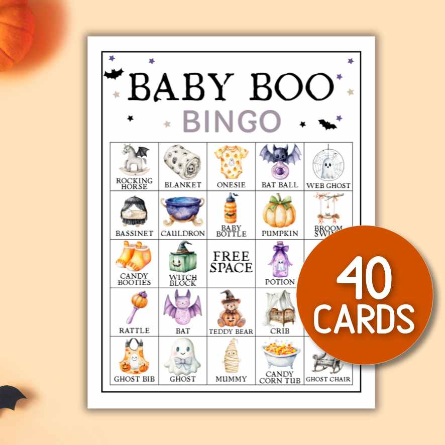 BABY SHOWER HALLOWEEN BINGO GAME - Image 3