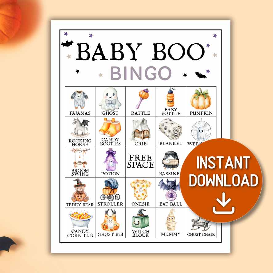 BABY SHOWER HALLOWEEN BINGO GAME - Image 4