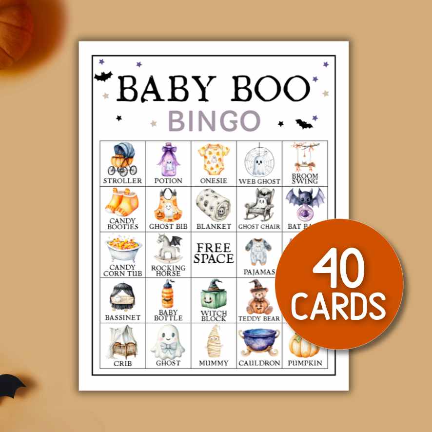 BABY SHOWER HALLOWEEN BINGO GAME - Image 5