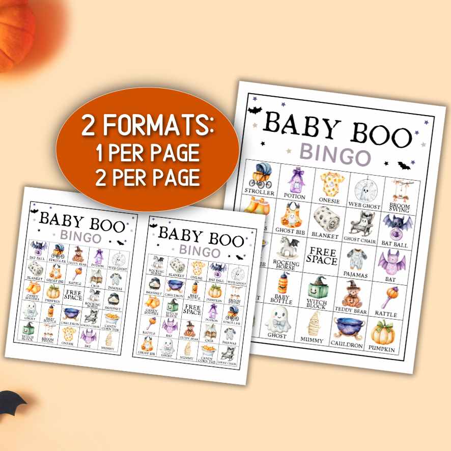 BABY SHOWER HALLOWEEN BINGO GAME - Image 6