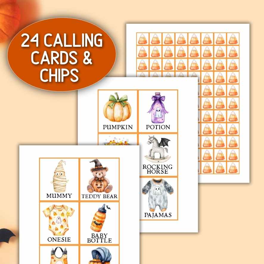 BABY SHOWER HALLOWEEN BINGO GAME - Image 7