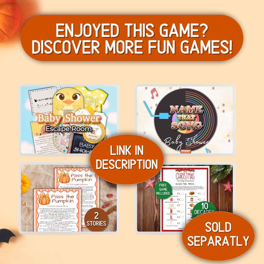 BABY SHOWER HALLOWEEN BINGO GAME - Image 9