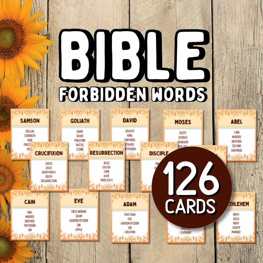 BIBLE FORBIDDEN WORDS PRINTABLE GAMES