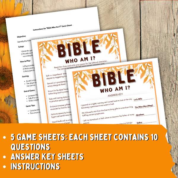 Bible Game Who Am I Printable - Image 3