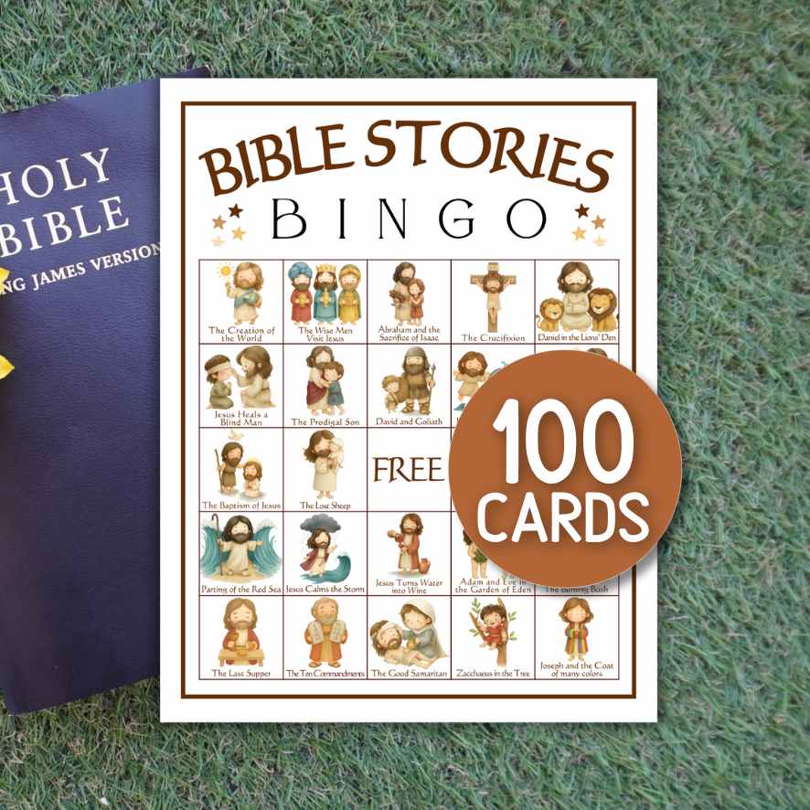 BIBLE STORIES 100 BINGO CARDS
