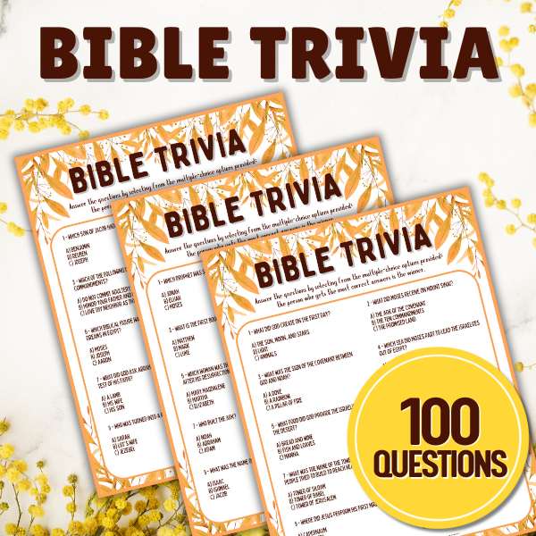 BIBLE TRIVIA GAME QUESTIONS