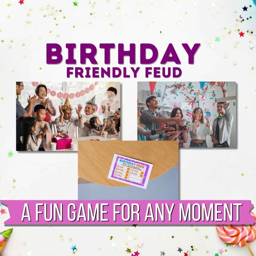 BIRTHDAY FRIENDLY FEUD GAME - PRINTABLE GAME - Image 2