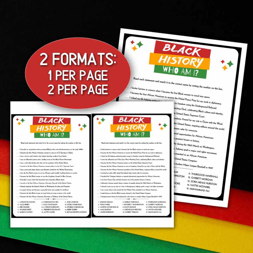 BLACK HISTORY WHO AM I PRINTABLE - Image 5