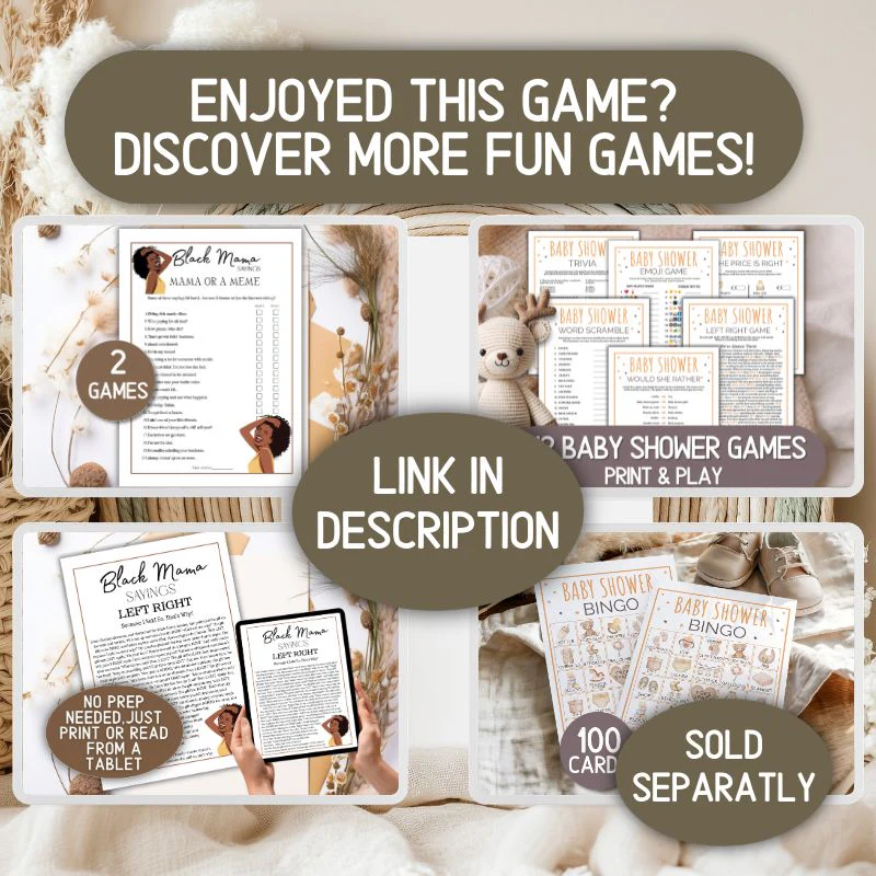 BLACK MAMA SAYINGS BABY SHOWER GAME - Image 9